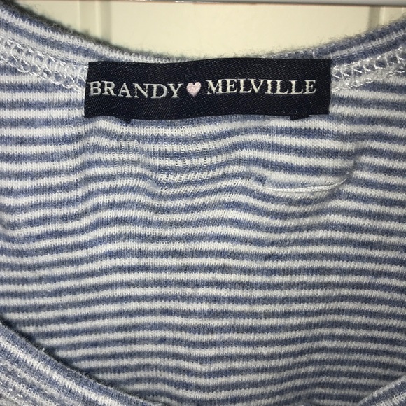 BRANDY MELVILLE TANK light blue and white stripes - Picture 3 of 4